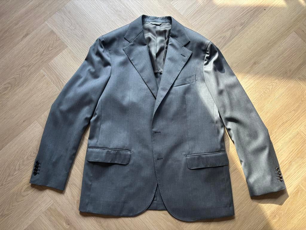 Luxe Carini colbert – Loro Piana Four Seasons wol – maat 54, Ophalen of Verzenden, Nieuw, Maat 52/54 (L), Grijs