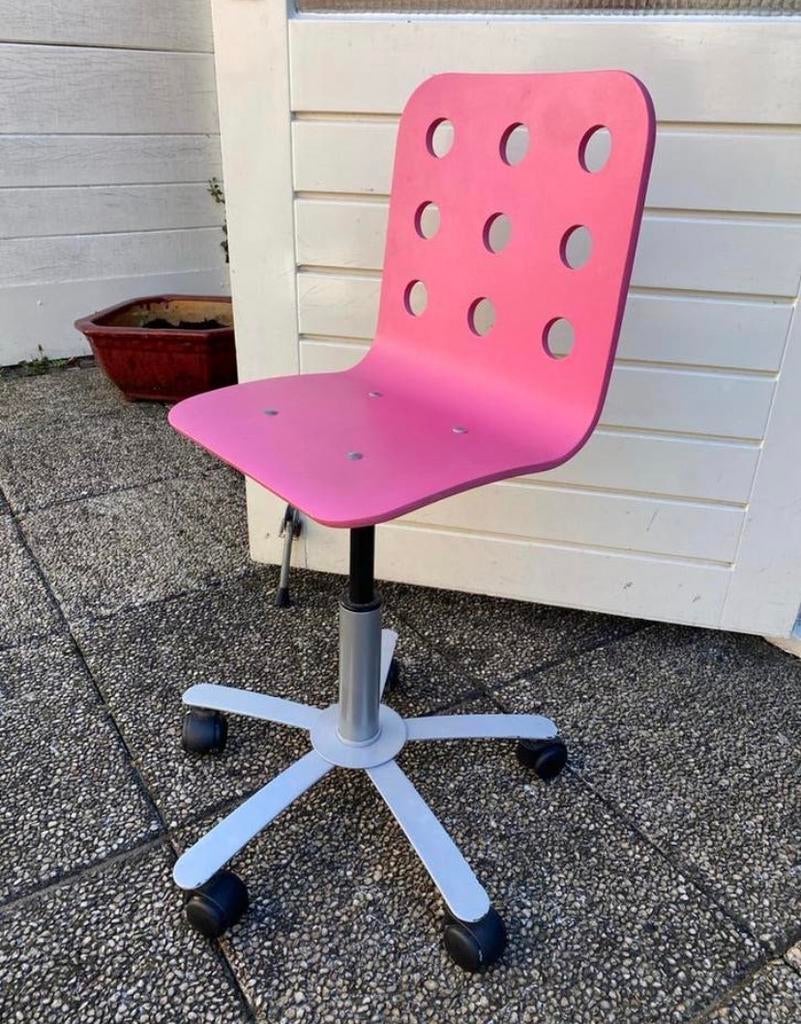Ikea bureaustoel roze met wieltjes, Huis en Inrichting, Bureaustoelen, Ophalen, Zo goed als nieuw, Roze