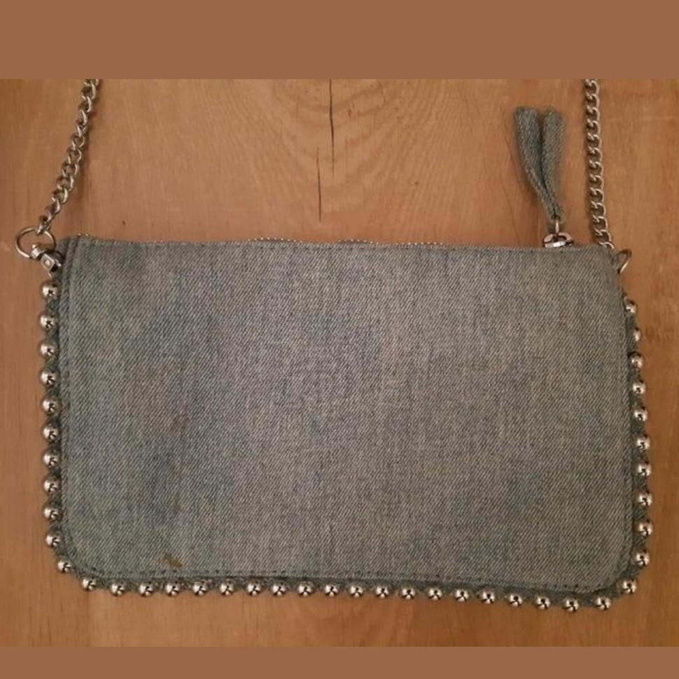 ZARA Schoudertasje van spijkerstof, Ophalen of Verzenden, Gebruikt, Blauw, Schoudertasje