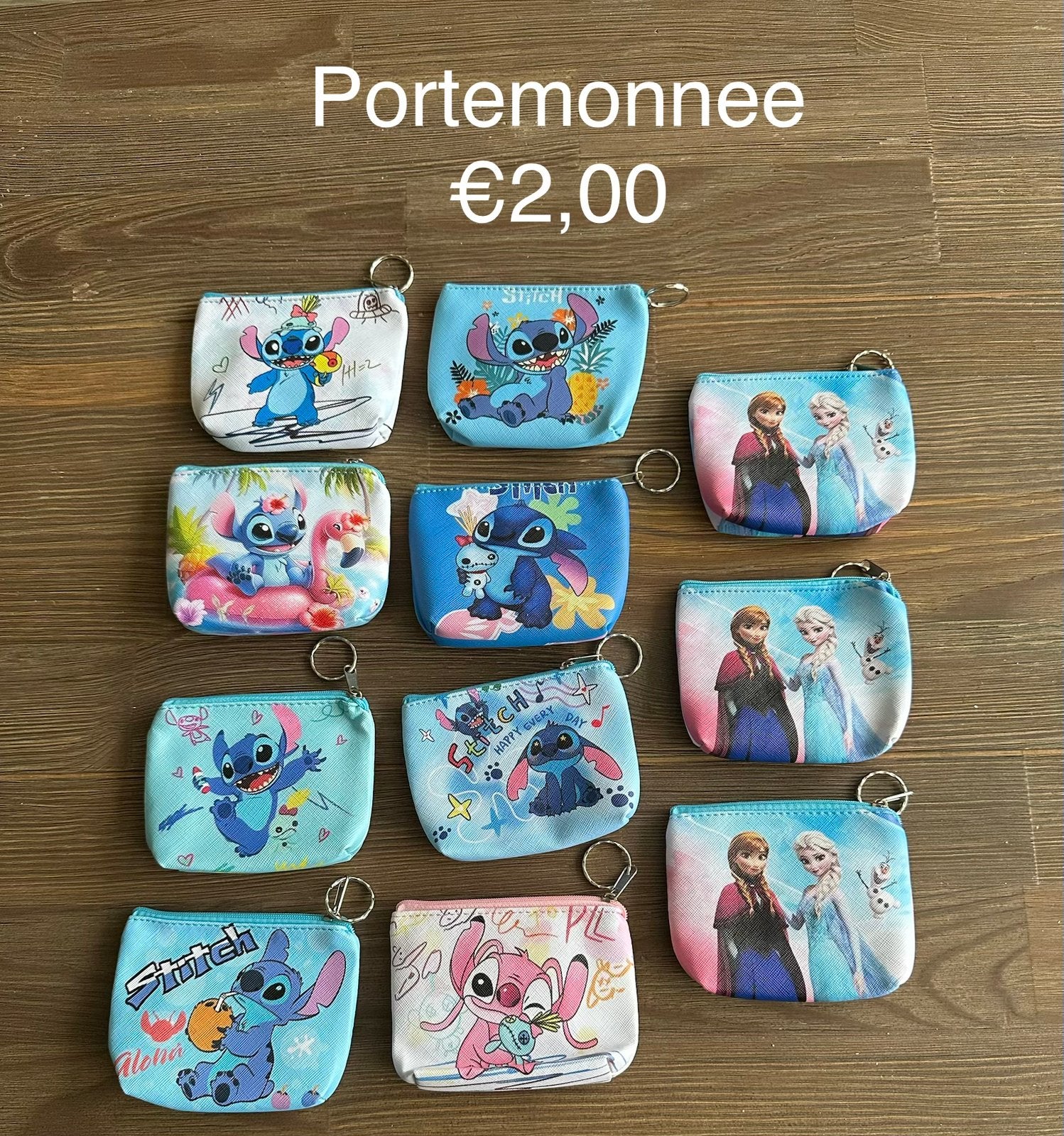 Portemonnee stitch en frozen, Sieraden, Tassen en Uiterlijk, Portemonnees, Nieuw, Overige kleuren, Ophalen of Verzenden