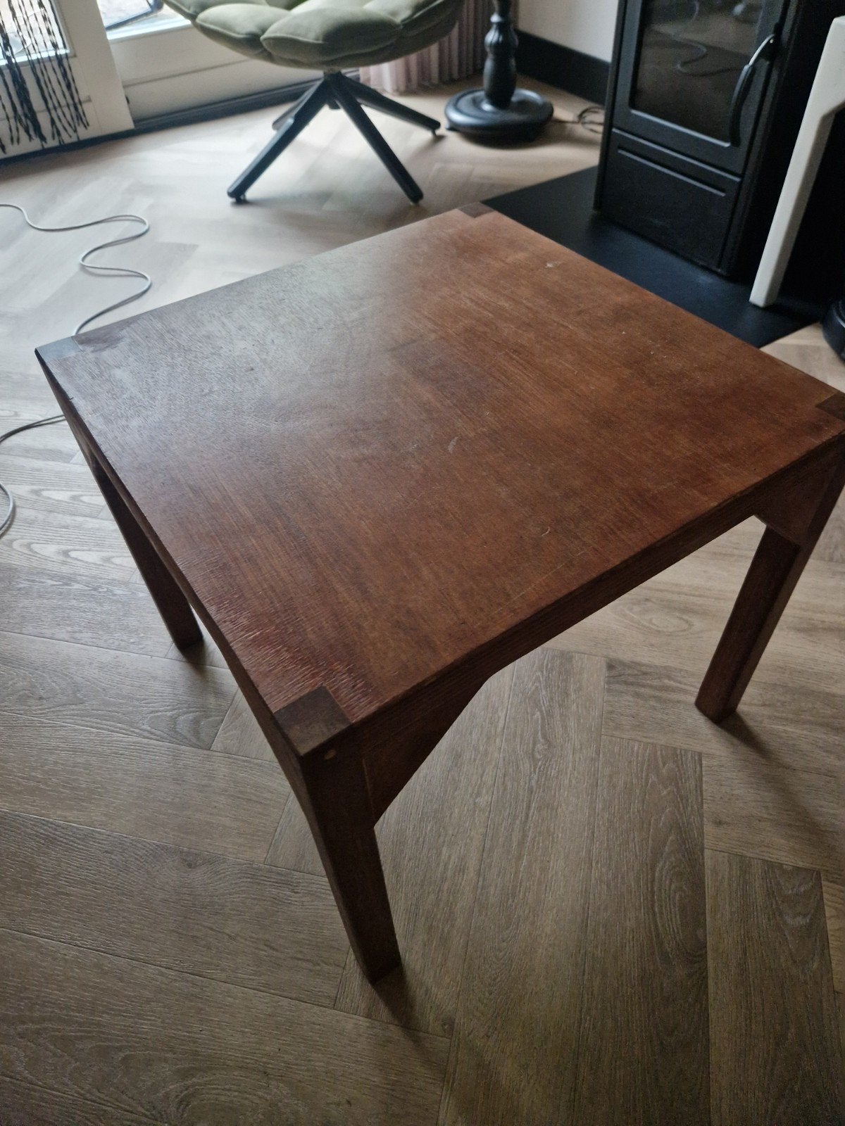 Houten bijzettafel - Perfect voor elk interieur, Minder dan 45 cm, Minder dan 55 cm, Gebruikt, Vierkant