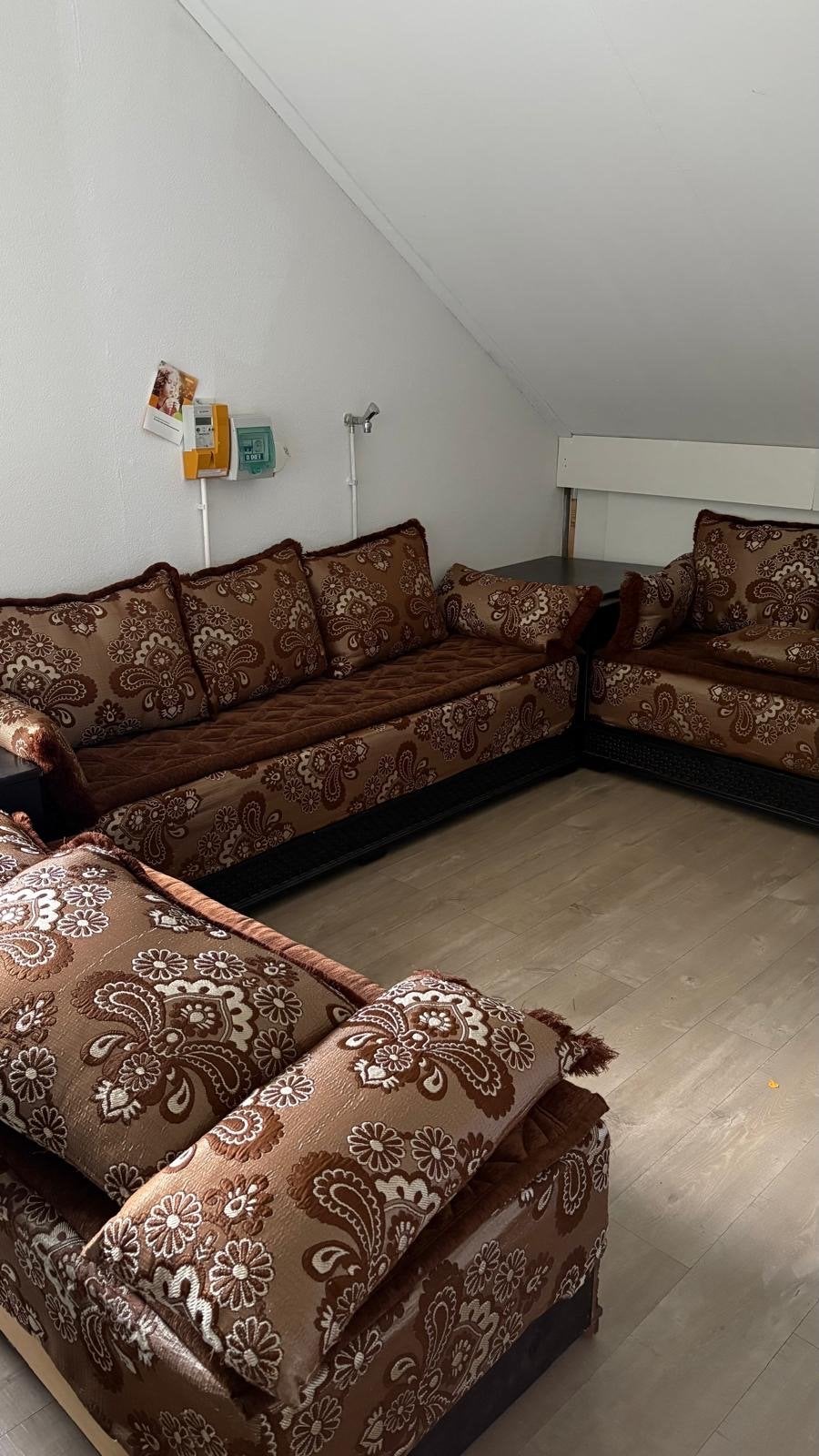 Sedari Marokkaanse bankstel met tafel, Ophalen of Verzenden, Gebruikt, Hout