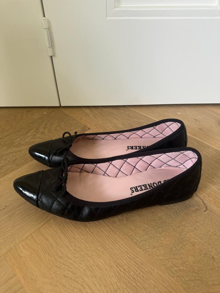 Ab Donkers ballerina's maat 38, Zwart, Zo goed als nieuw, Ballerina's, Ophalen of Verzenden
