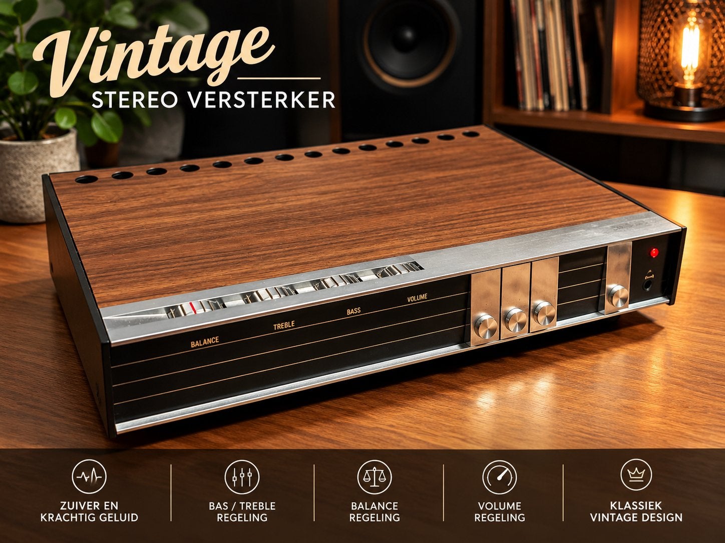 Vintage Philips Stereo Versterker 22RH580/00Z, Gebruikt, Ophalen, Overige merken, Minder dan 60 watt