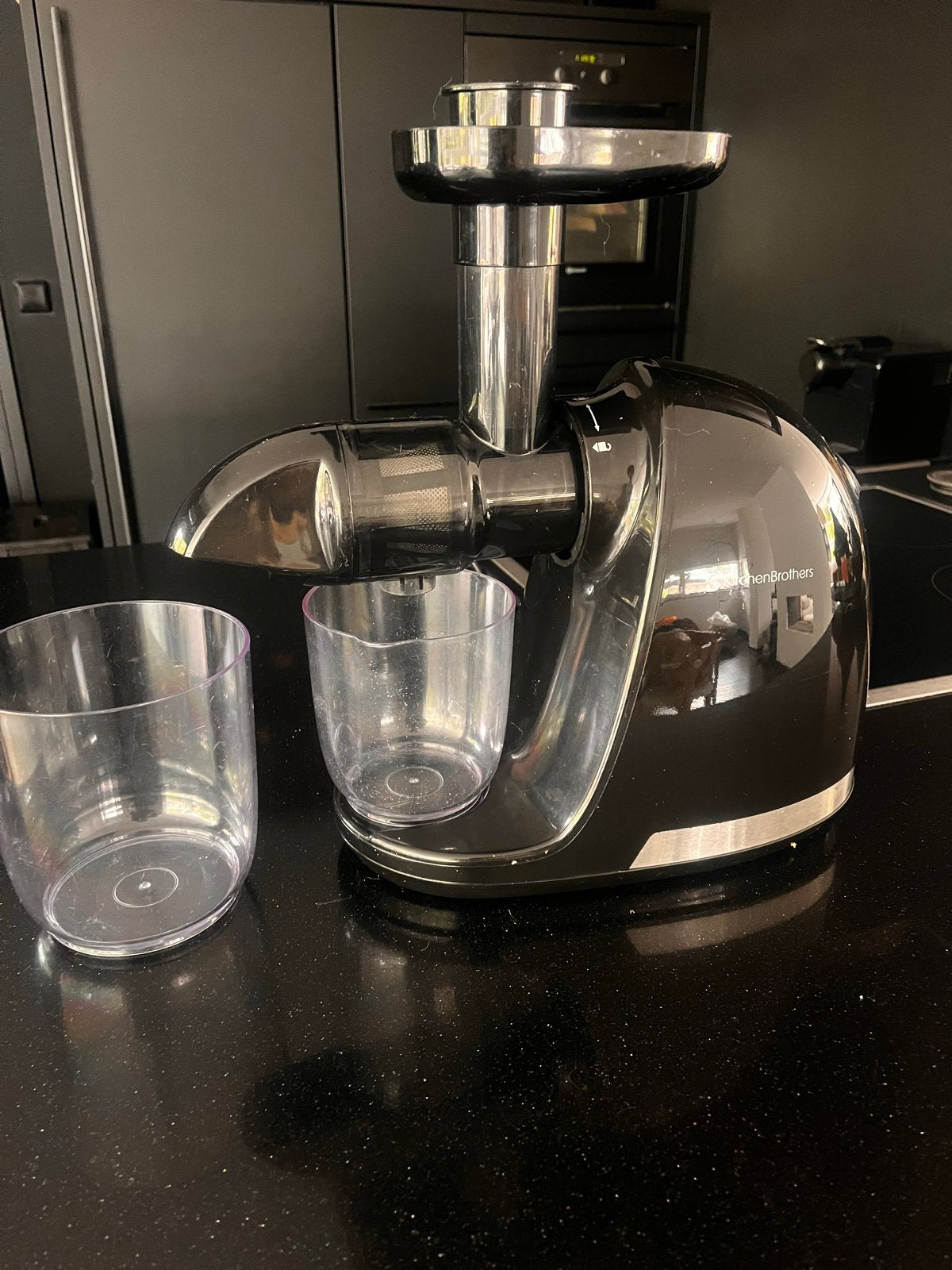 3 KitchenBrothers Slowjuicer KB736 - Zwart, Ophalen of Verzenden, Zo goed als nieuw, Elektrisch, Slowjuicer