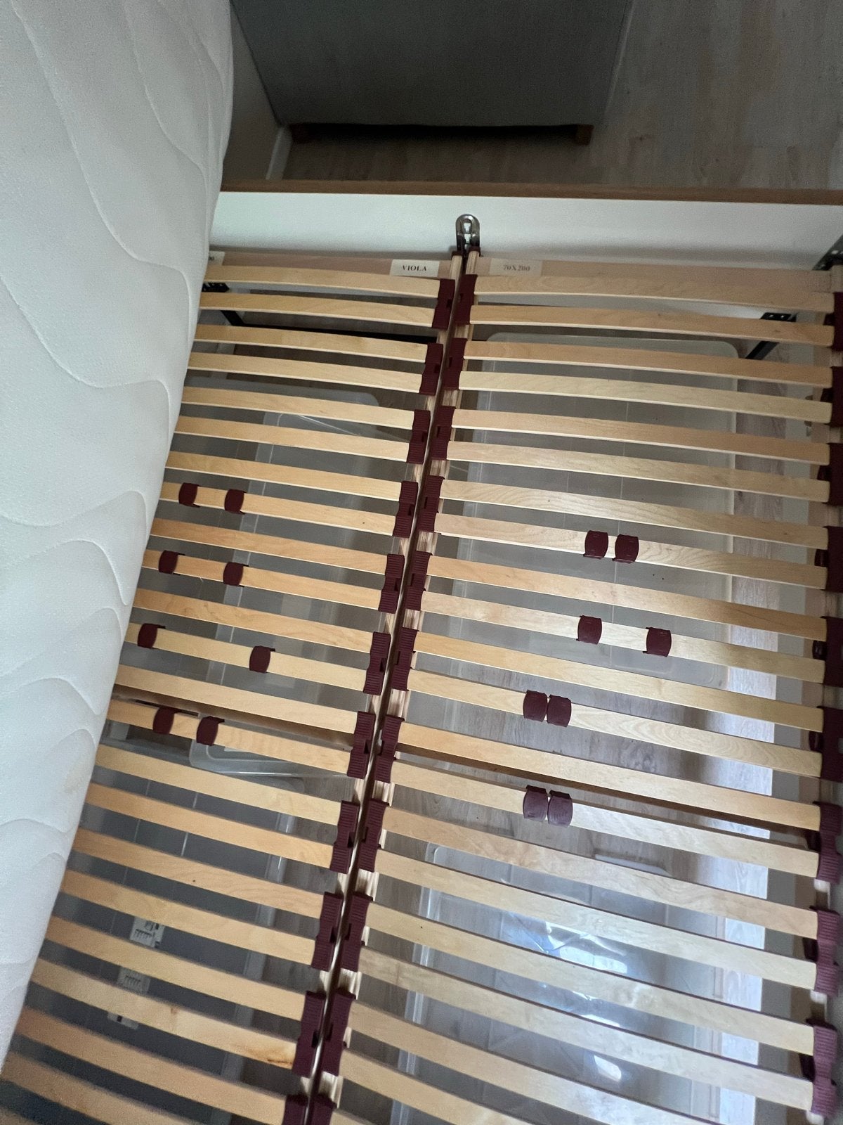 140x200 Leenbakker bedframe, z.g.a.n. met opbergruimte, Huis en Inrichting, Slaapkamer | Bedden, Bruin, Tweepersoons, Zo goed als nieuw