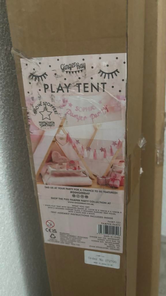2 stuks Ginger Ray Speeltent - Perfect voor Kinderfeestjes, Ophalen, Nieuw