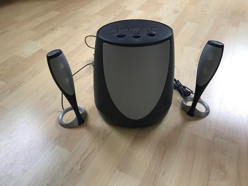 Harman/Kardon HK695-02 speakerset met subwoofer, Computers en Software, Pc speakers, Ophalen, Gebruikt