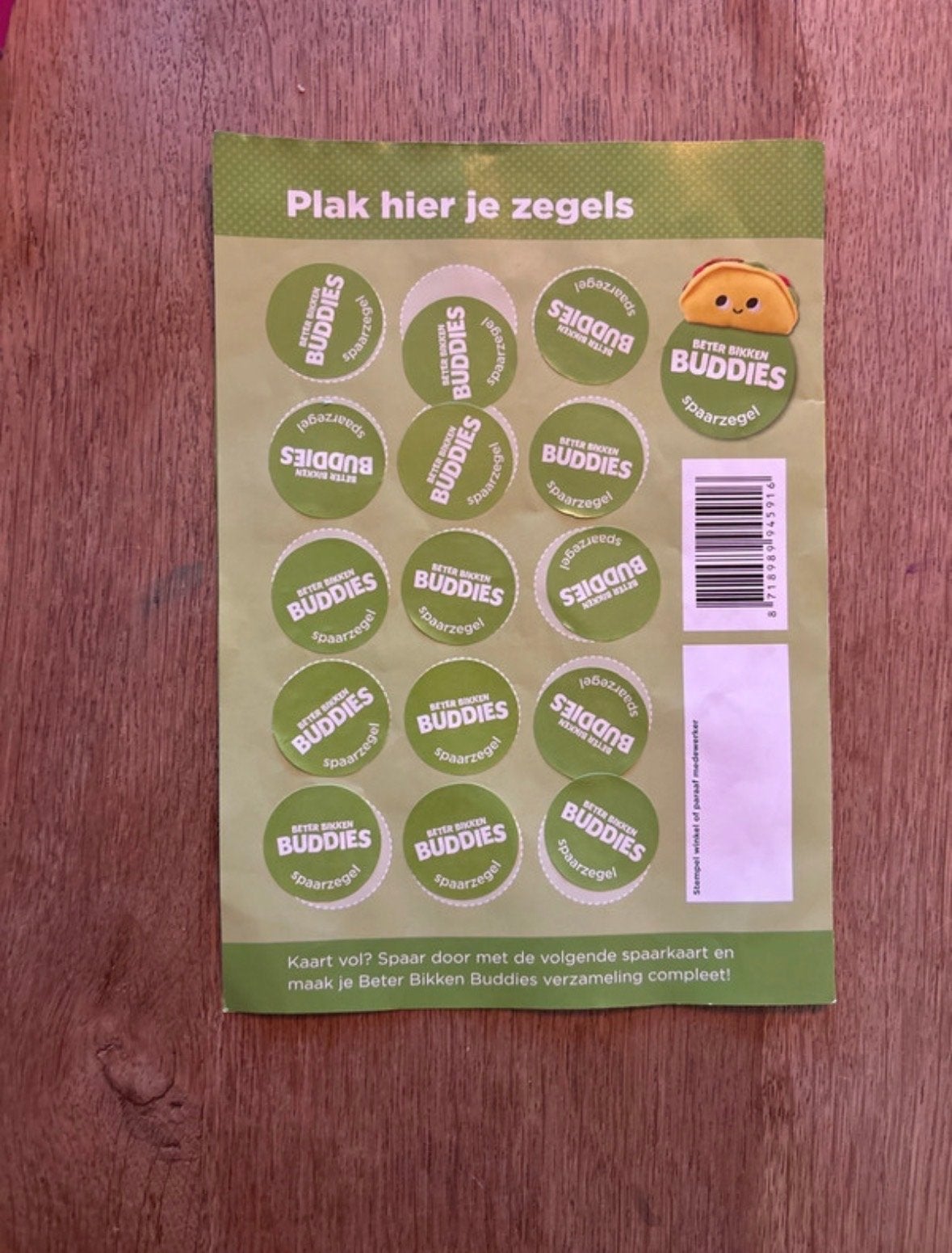 Volle Plus spaarkaart Beter Bikken Buddies, Plus, Verzenden