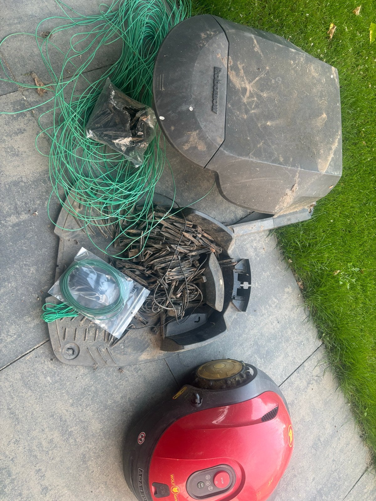 Robotmaaier Wolf Loopo S500 met accessoires, Tuin en Terras, Robotmaaiers, Ophalen, Gebruikt, Minder dan 20 cm