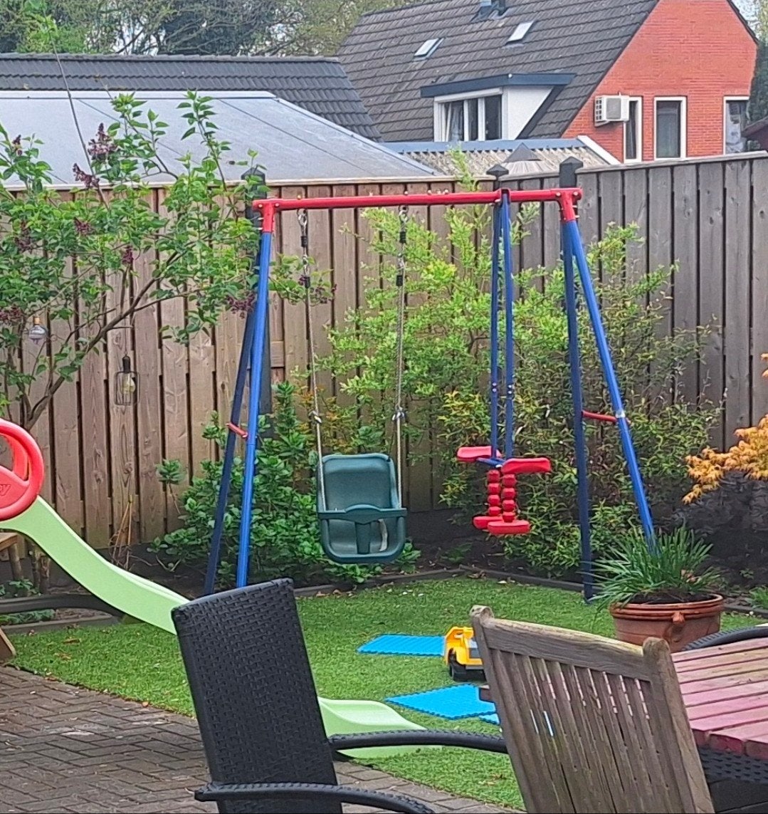 Schommelset duo en baby. 3 personen, Ophalen of Verzenden, Gebruikt, Schommel