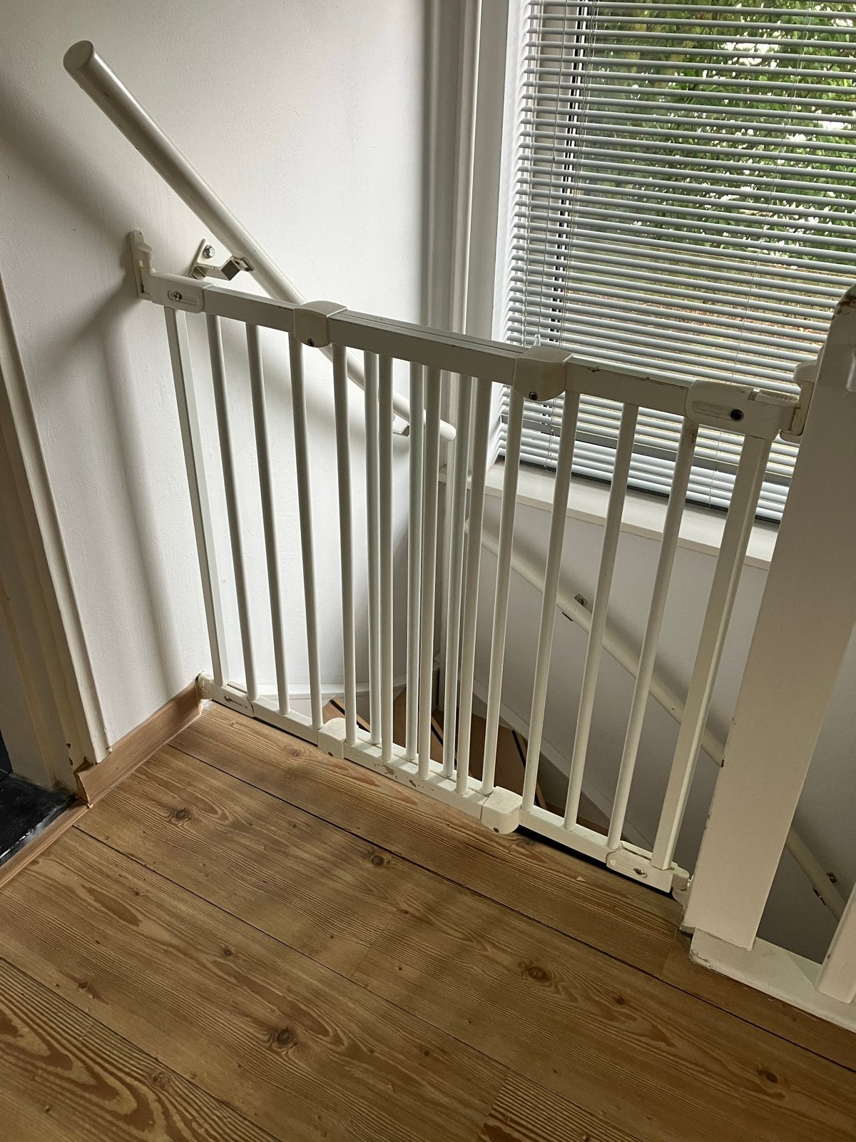 Wit houten traphekje - Veiligheid voor kinderen, Kinderen en Baby's, Traphekjes, Ophalen, Gebruikt, Overige typen, Hout