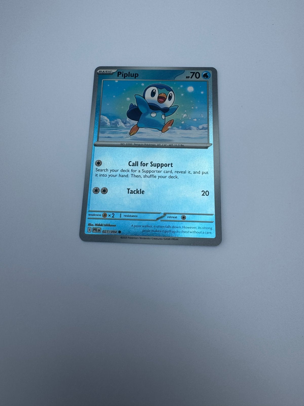 Pokémon Kaart: Piplup (027/094) - Zo goed als nieuw, Ophalen of Verzenden, Nieuw, Losse kaart
