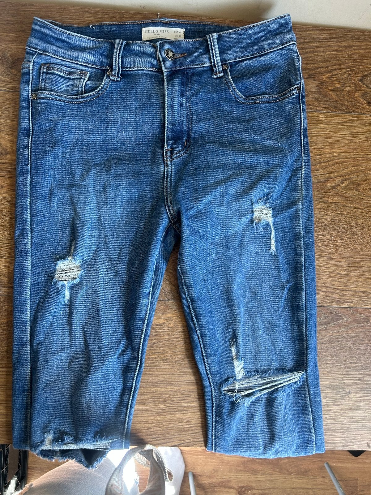 Hello Miss Paris Premium Denim Jeans - Blauw, Kleding | Dames, Spijkerbroeken en Jeans, Ophalen of Verzenden, Zo goed als nieuw