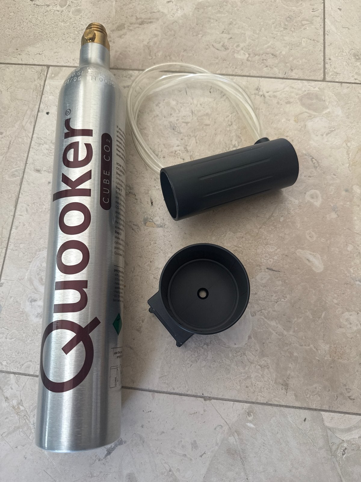 Lege Quooker Cube CO2 cilinder met accessoires, Ophalen of Verzenden, Gebruikt