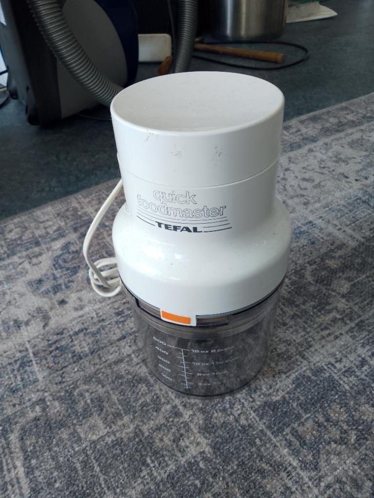 Tefal quick foodmaster hakmolen 250 watt, Minder dan 1 liter, Ophalen, Zo goed als nieuw, 1 snelheid