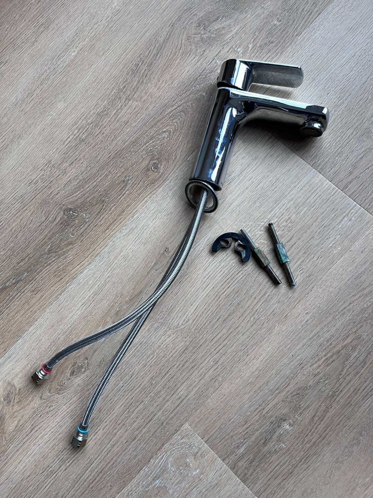 Wastafelkraan, Ophalen of Verzenden, Gebruikt, Chroom, Kraan