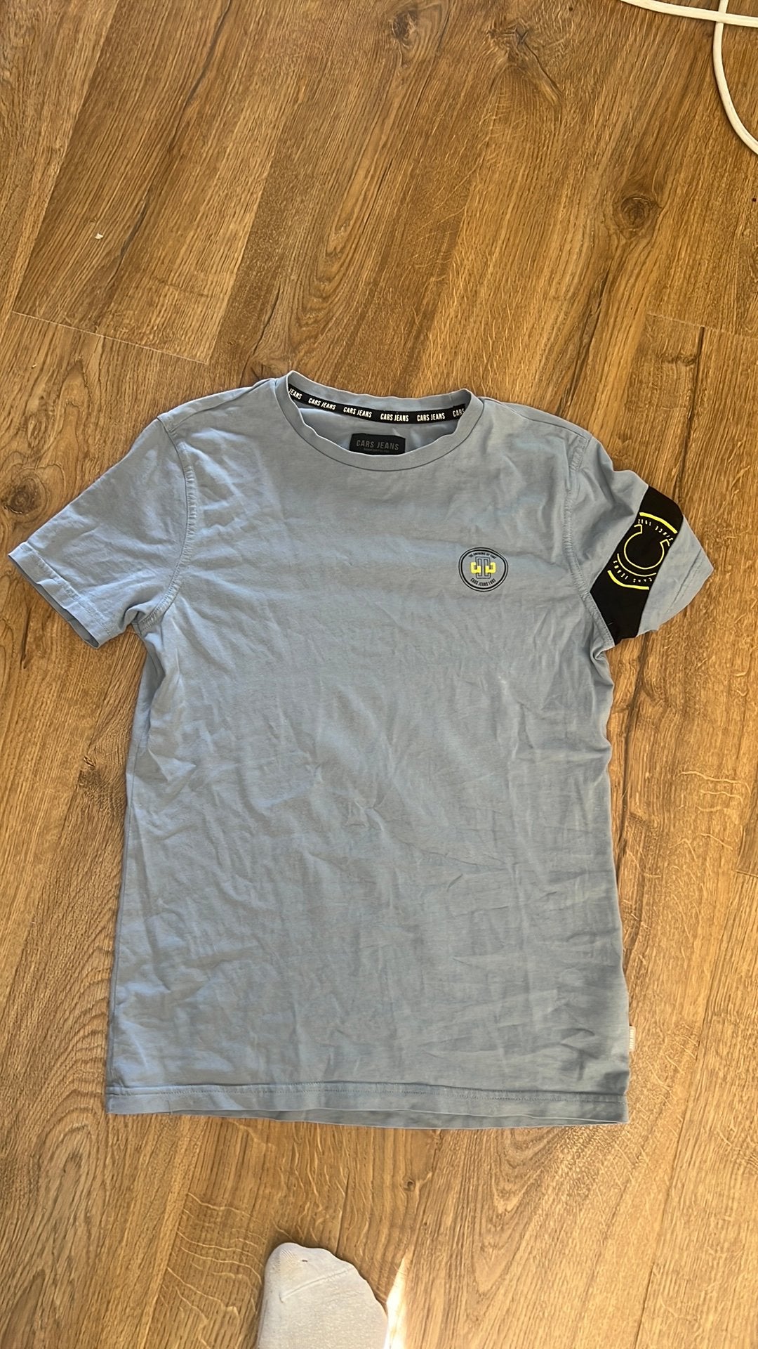 Cars lichtblauw shirt mt 14, Ophalen of Verzenden, Zo goed als nieuw, Jongen, Shirt of Longsleeve