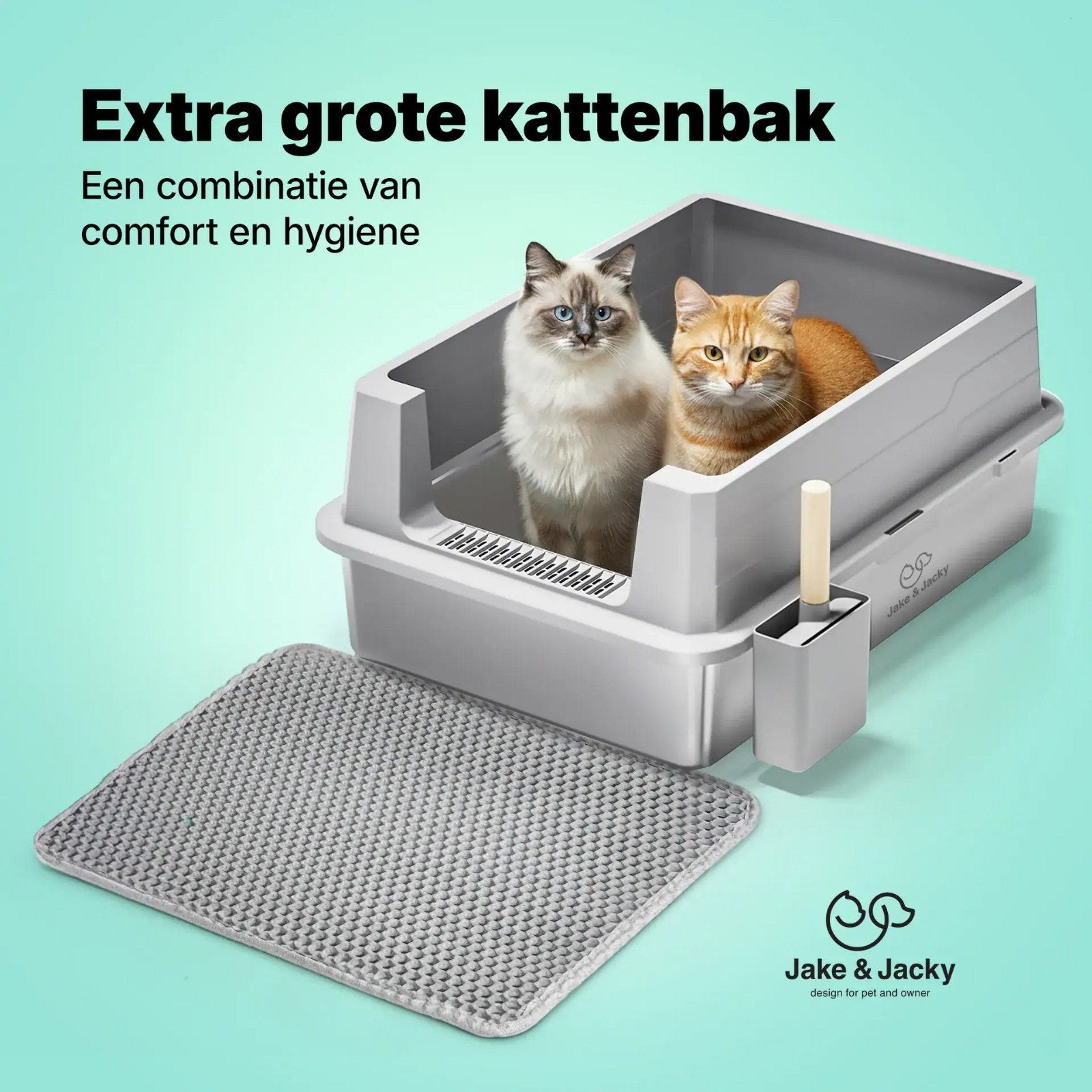 Kattenbak RVS open XXL, Dieren en Toebehoren, Kattenbakken, Ophalen, Zo goed als nieuw