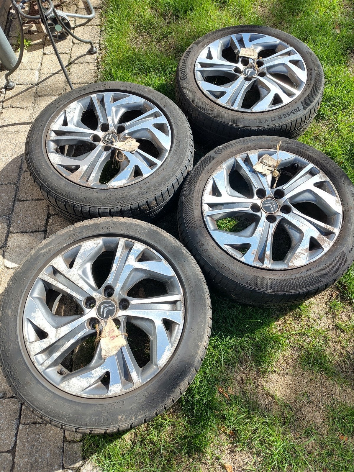 Winterbanden met velg Citroen C4 Grand Picasso, Ophalen, Gebruikt, Banden en Velgen, 17 inch