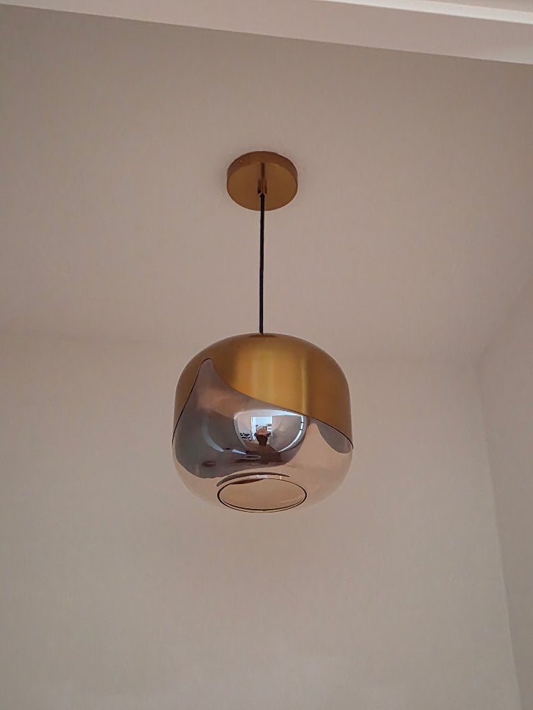 Kare Design hanglamp Golden Goblet van glas, Ophalen, Modern, Luxe, Glamour, E27 (groot), Zo goed als nieuw