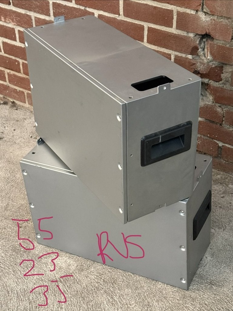 Thuisaccu behuizing 2 X RVS 55/23/35 buitenmaat, Minder dan 50 cm, Nieuw, Minder dan 50 cm, Ophalen of Verzenden