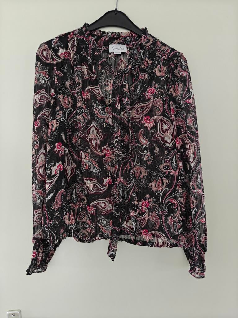 Blouse Cotton Club maat M, Kleding | Dames, Blouses en Tunieken, Ophalen of Verzenden, Zo goed als nieuw, Maat 38/40 (M)