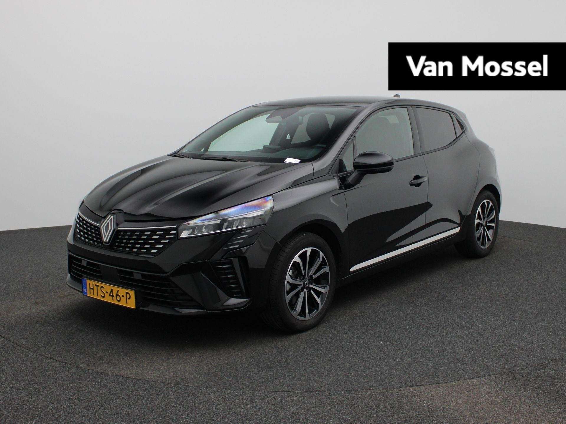 Renault Clio 1.6 E-Tech Full Hybrid 145 techno | 9,3" Full-M, Auto's, Gebruikt, Leder en Stof, Zwart, Origineel Nederlands