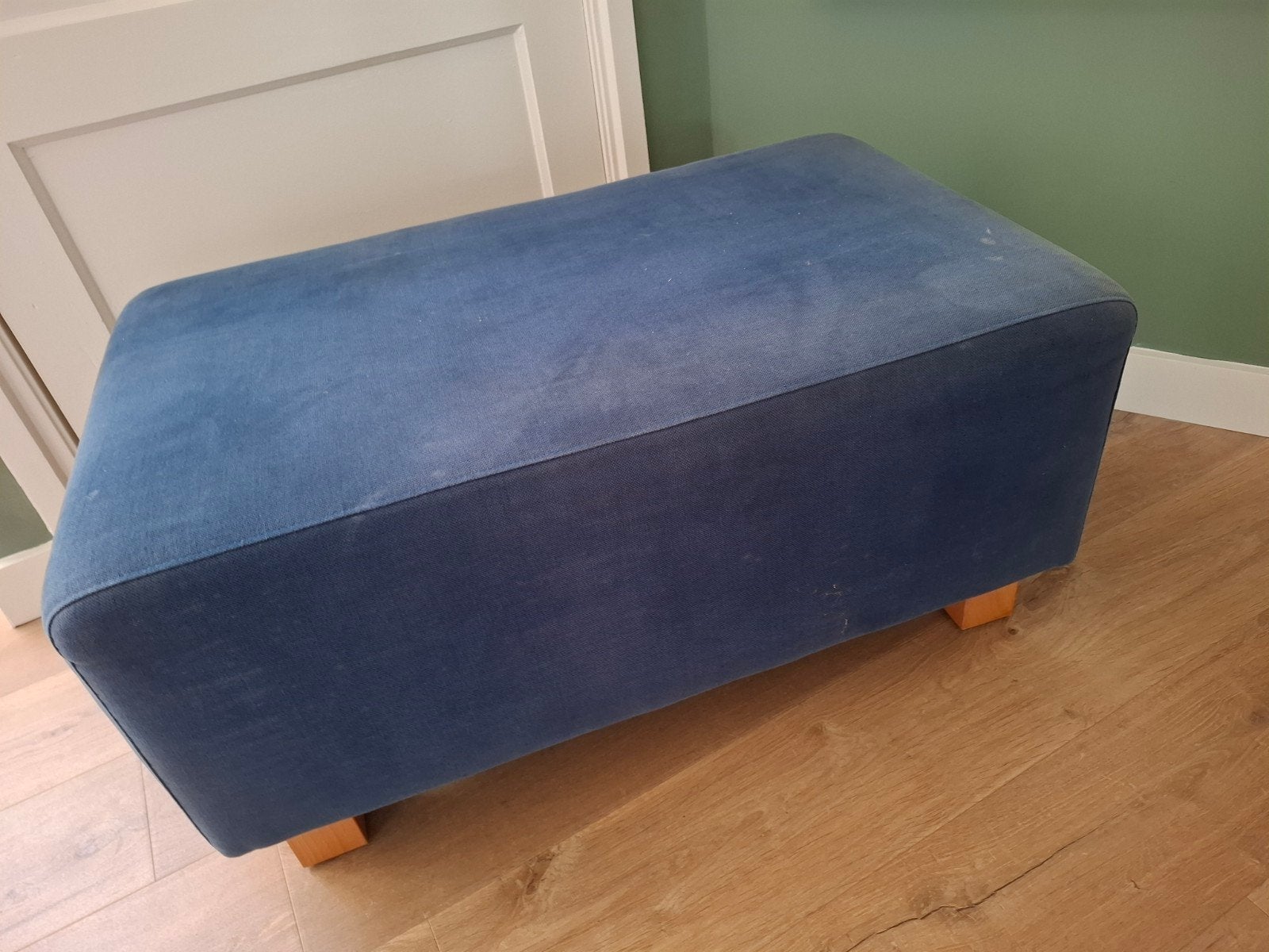 Voetenbank opknapper, Ophalen, Gebruikt, 75 tot 100 cm, Stof