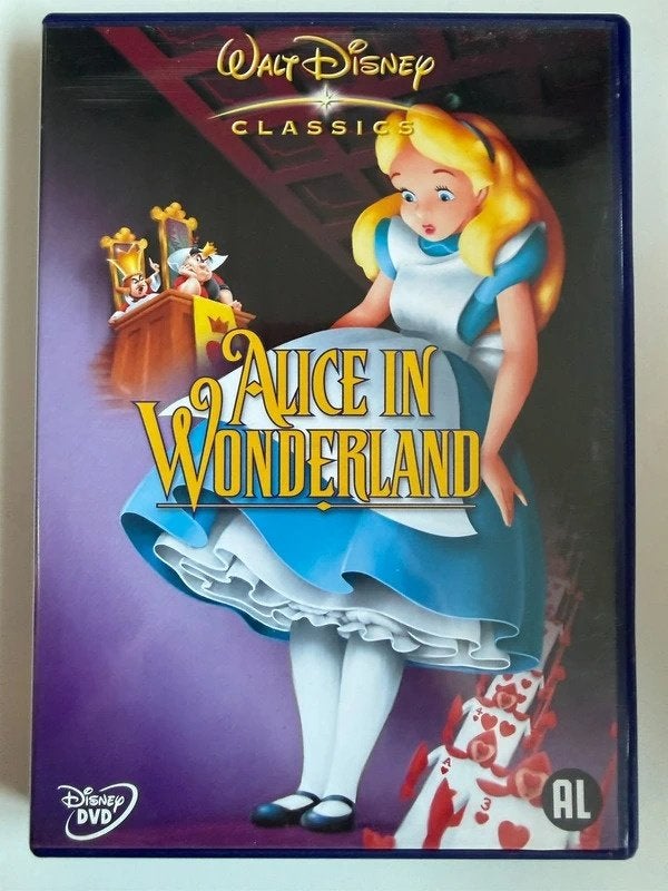 Alice in Wonderland (1951) DVD | Actie 5=4, Overige typen, Ophalen of Verzenden, Zo goed als nieuw, Alle leeftijden
