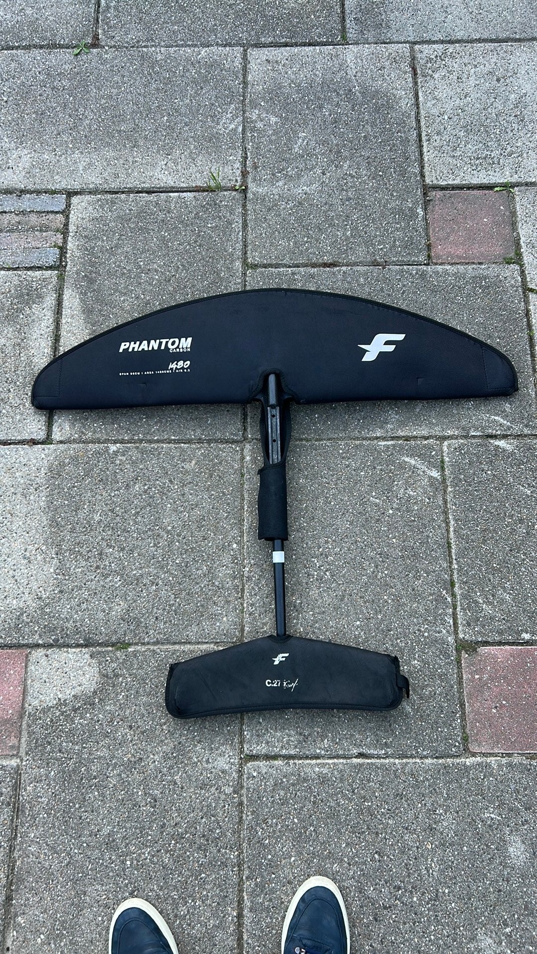 F-one Phantom Carbon 1480 foil met c275 stabiliser, Ophalen, Gebruikt, Wingsurf-hydrofoil