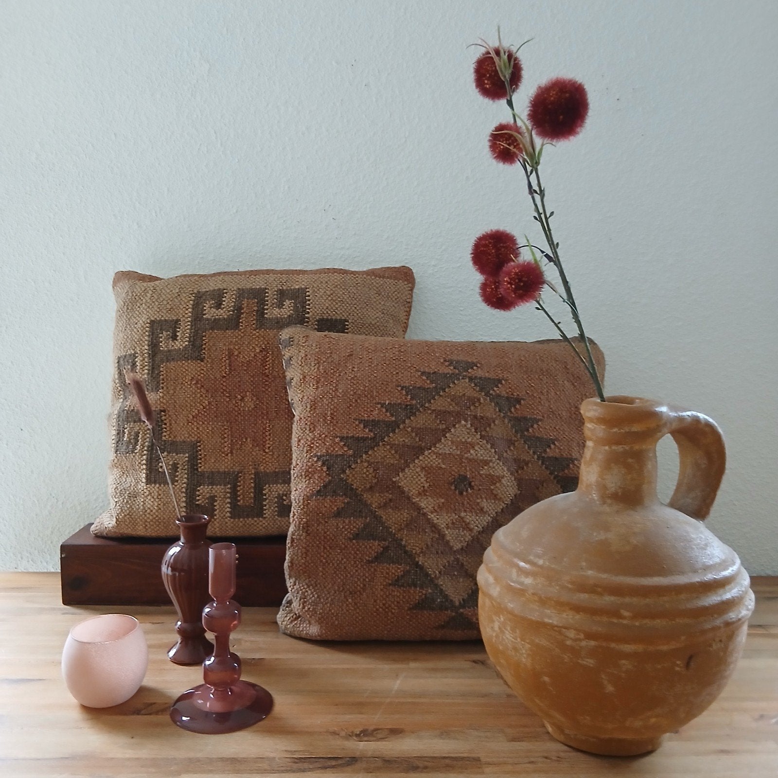 Kelim Bohemian Sierkussen, Ophalen, Gebruikt, Meerkleurig, Met print