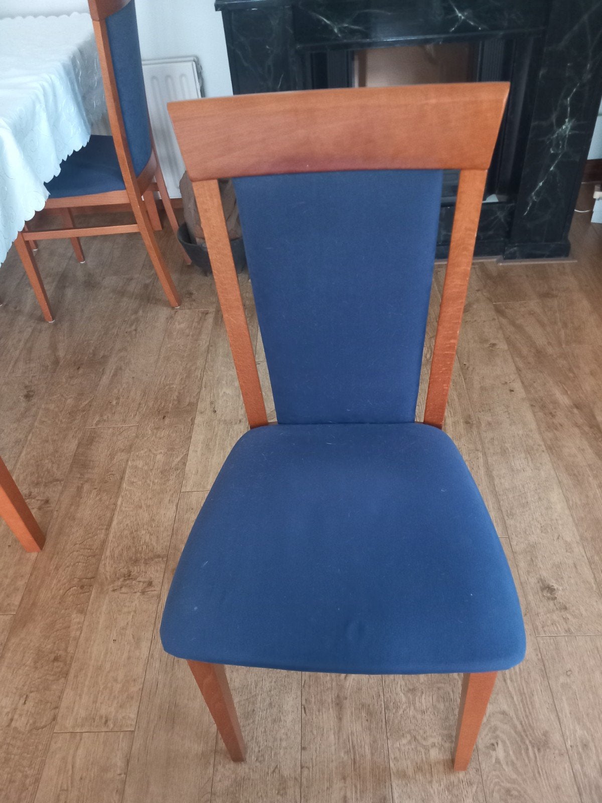 eetkamerstoelen, Ophalen, Gebruikt, Blauw, Vier