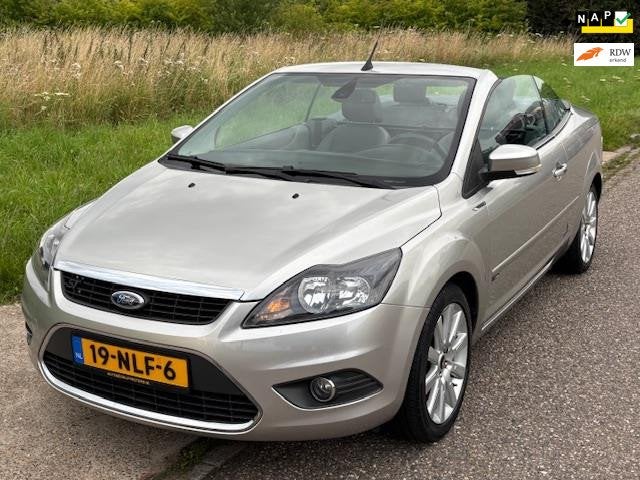Ford Focus Coupé-Cabriolet 2.0 Titanium Clima LMV 17" Cruis, Auto's, Gebruikt, Zwart, 4 stoelen, Handgeschakeld