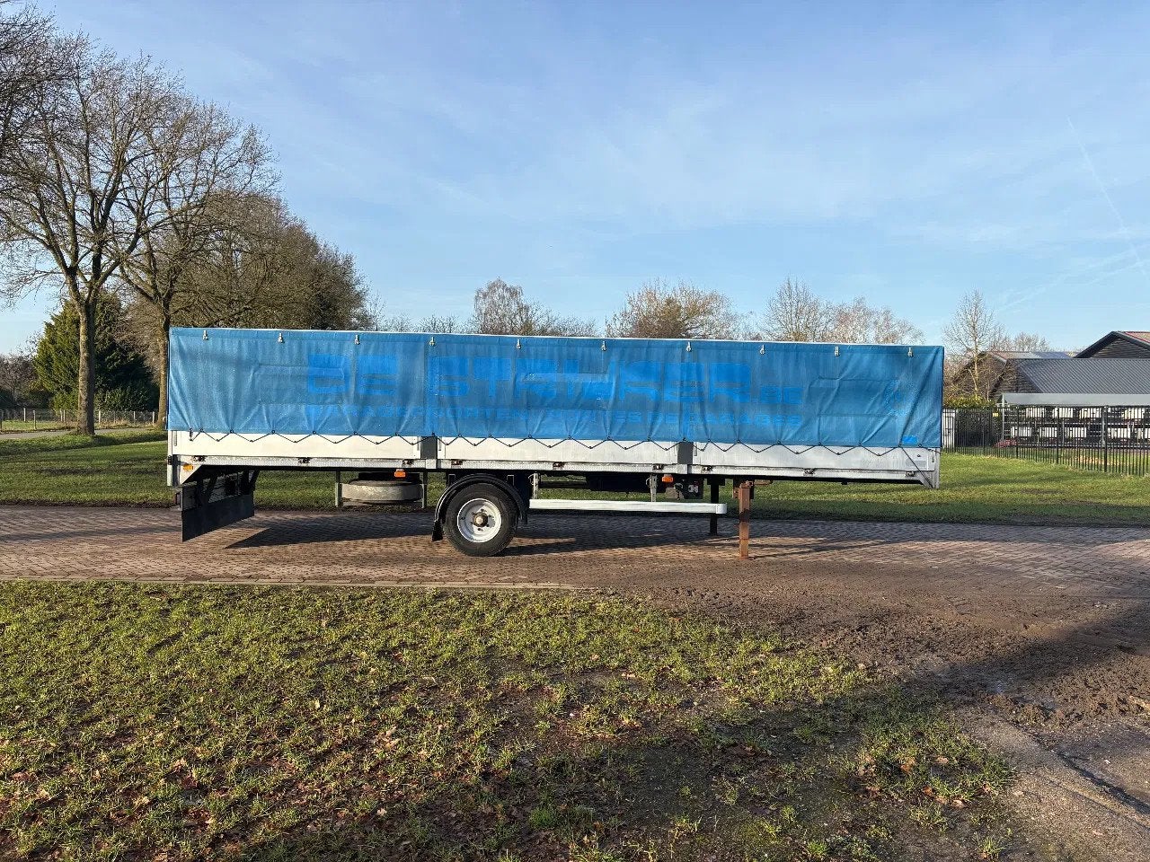 LMJ Be oplegger huif 6.7 TON (2013) (bj 2013), Auto's, Vrachtwagens, Blauw, Overige brandstoffen, Bedrijf, Aanhangers en Opleggers
