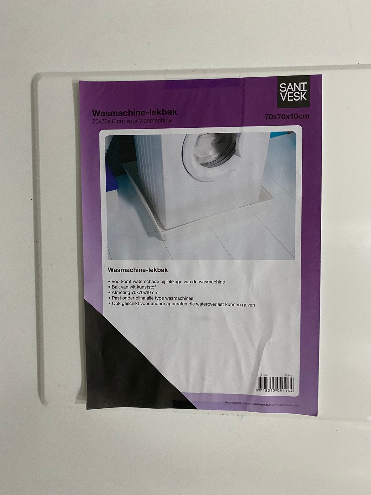 wasmachine lekbak nieuw, Witgoed en Apparatuur, Ophalen of Verzenden, Nieuw, Minder dan 1200 toeren, Minder dan 85 cm