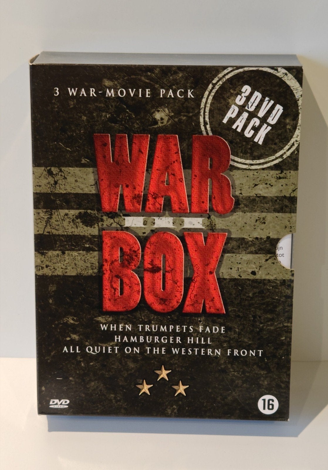 War Box 3 DVD When Trumpets Fade Hamburger Hill All quiet on, Engels, Vanaf 16 jaar, Nederlands, Ophalen of Verzenden