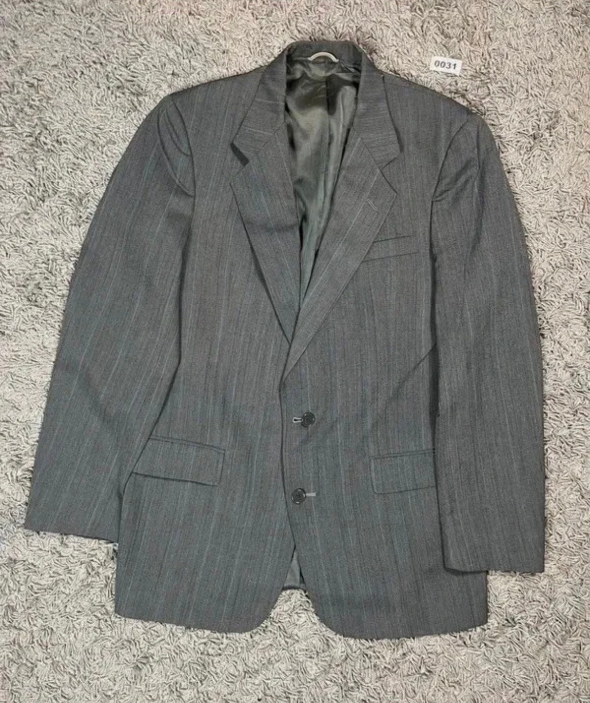 Vintage Christian Dior colbert - Grey Striped Design, Kleding | Heren, Kostuums en Colberts, Christian Dior, Overige maten, Ophalen of Verzenden