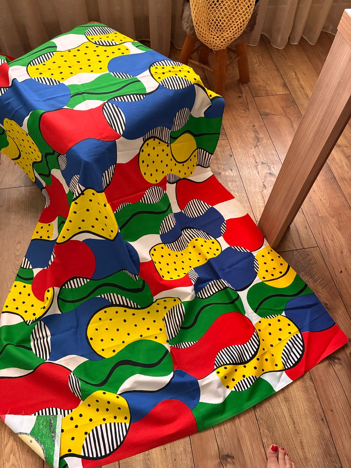 Vintage stof 10-Gruppen Inez Svensson, 150x107 cm, Meerkleurig, 120 cm of meer, Nieuw, Ophalen of Verzenden