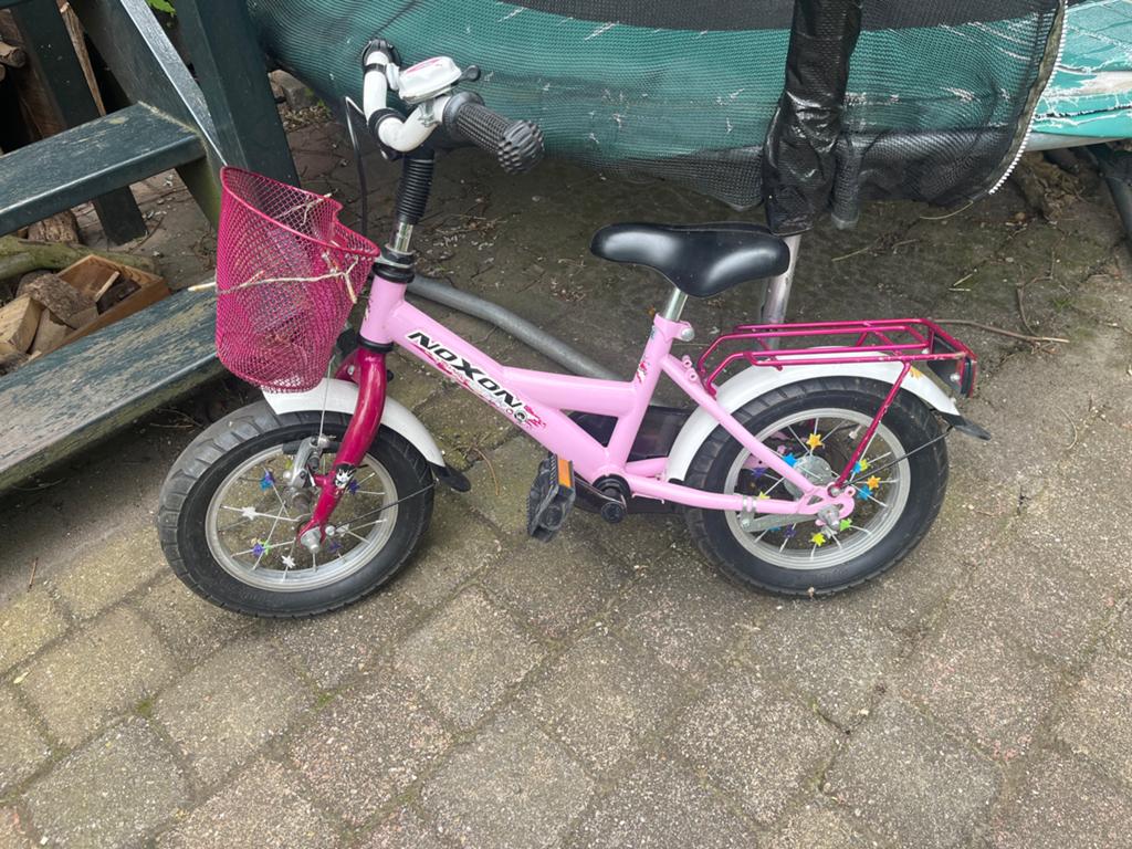 NOXON Meisjesfiets 12 inch - Roze Kinderfiets, Ophalen, Gebruikt, Minder dan 16 inch