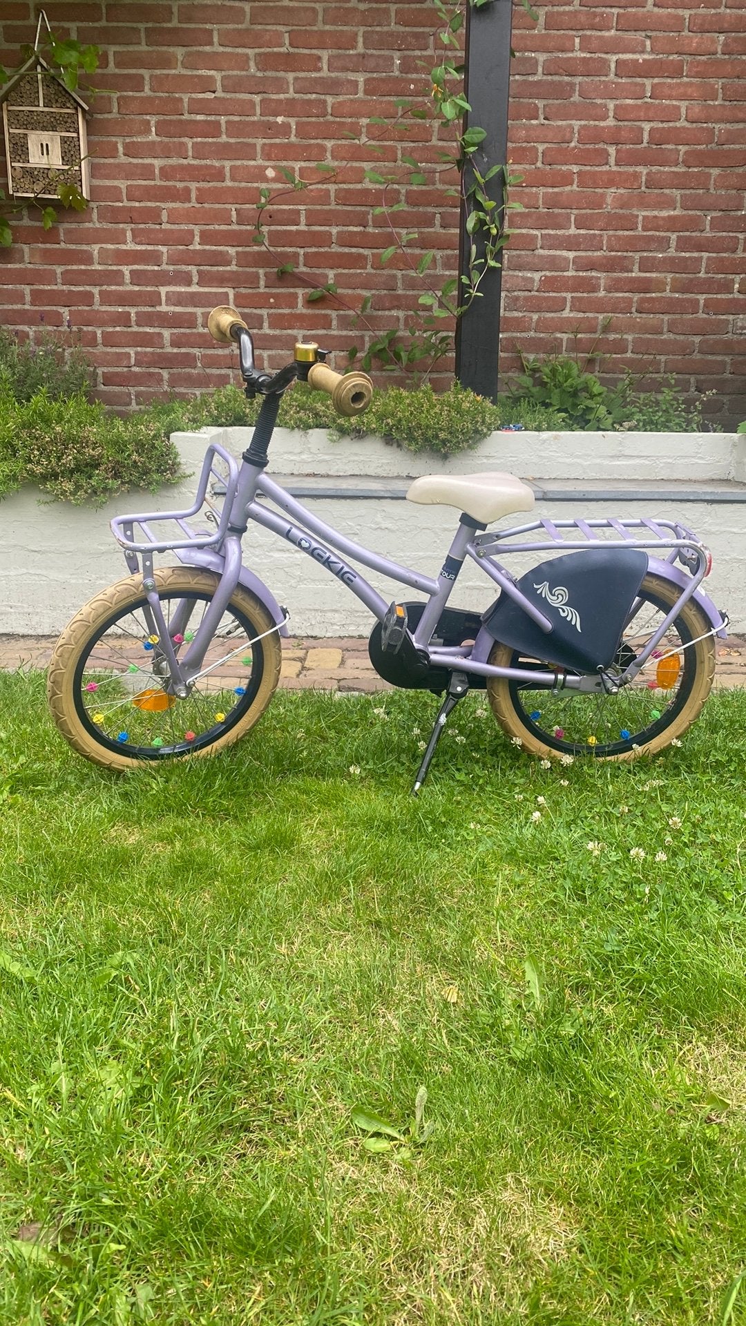 Loekie meisjesfiets 16 inch, paars, Ophalen, Gebruikt, 16 tot 20 inch