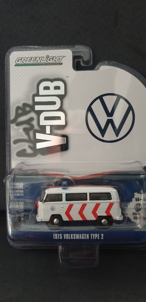 Volkswagen Type 2 (T2b) "Rijkspolitie" Greenlight 1:64, Christian@diecastcompany.nl, Auto, Diecast Company, Nieuw