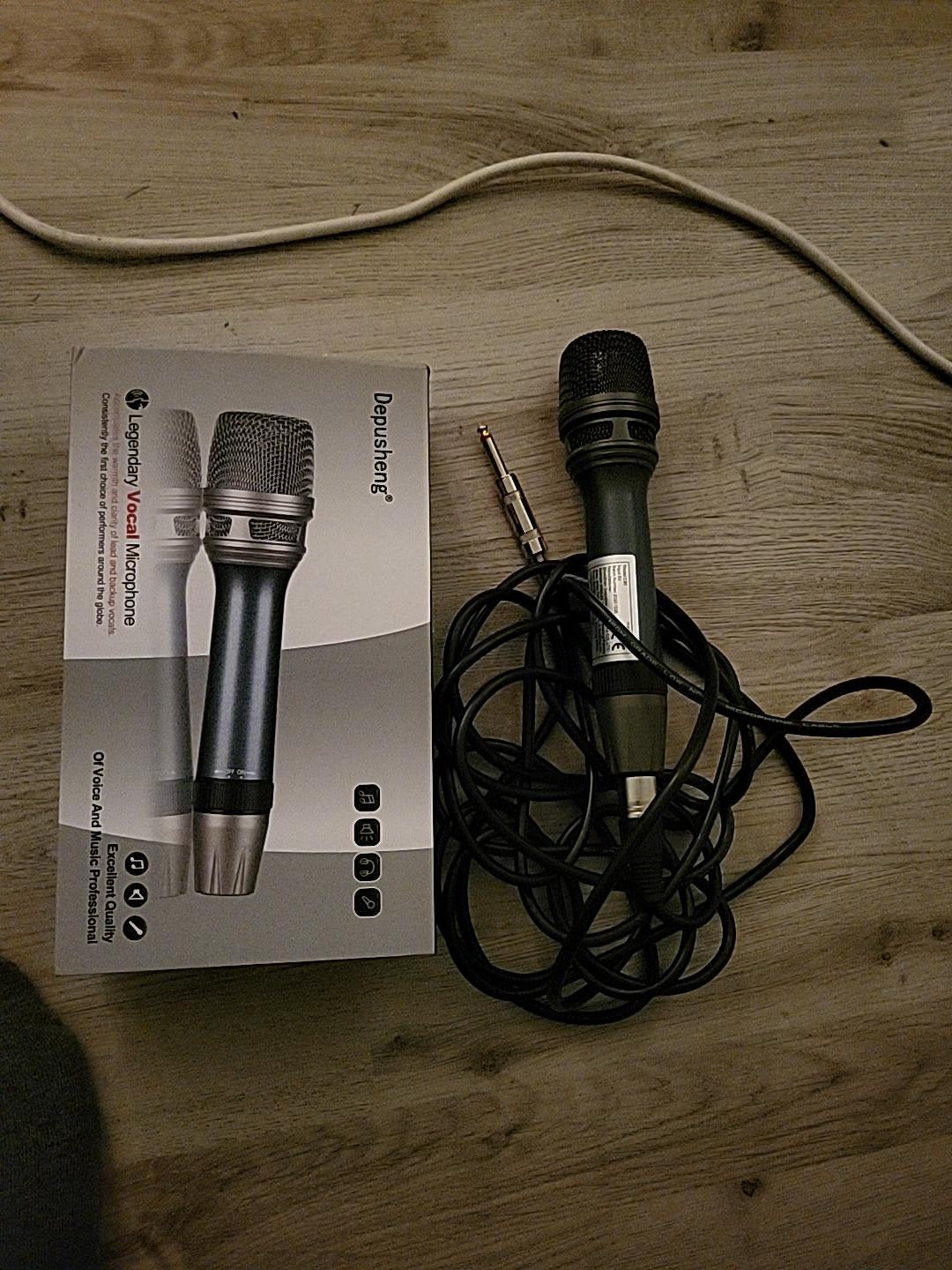 Depusheng Vocale Microfoon met Kabel en Originele Doos, Ophalen of Verzenden, Zo goed als nieuw, Zangmicrofoon