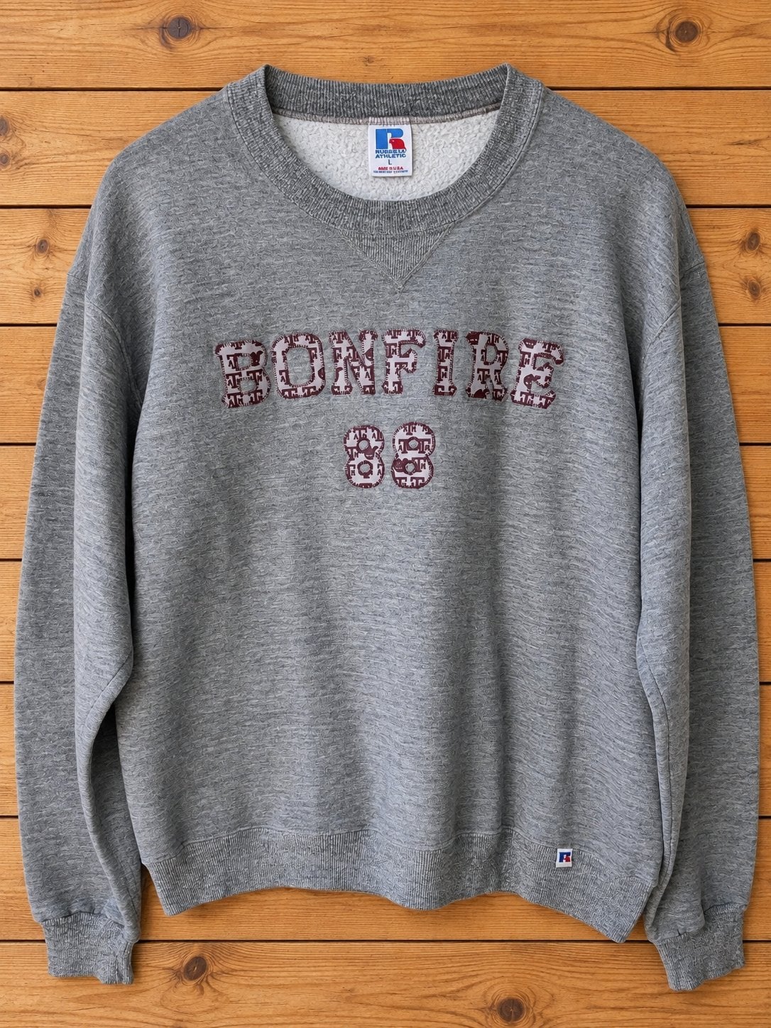 Vintage Russell Athletic Trui Maat L - Made in USA -Jaren 80, Ophalen of Verzenden, Zo goed als nieuw, Maat 52/54 (L), Grijs