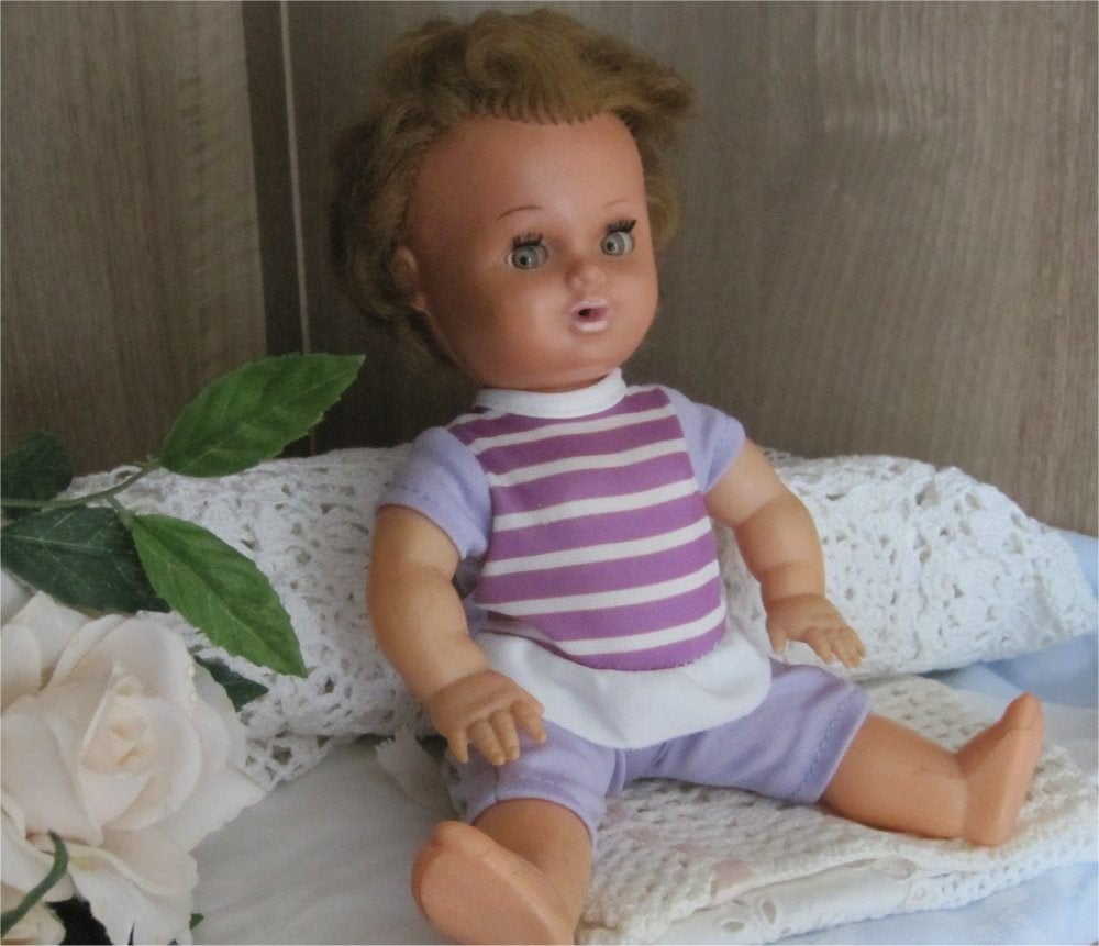 Vintage Bella pop met bruine ogen - jaren '60, Ophalen of Verzenden