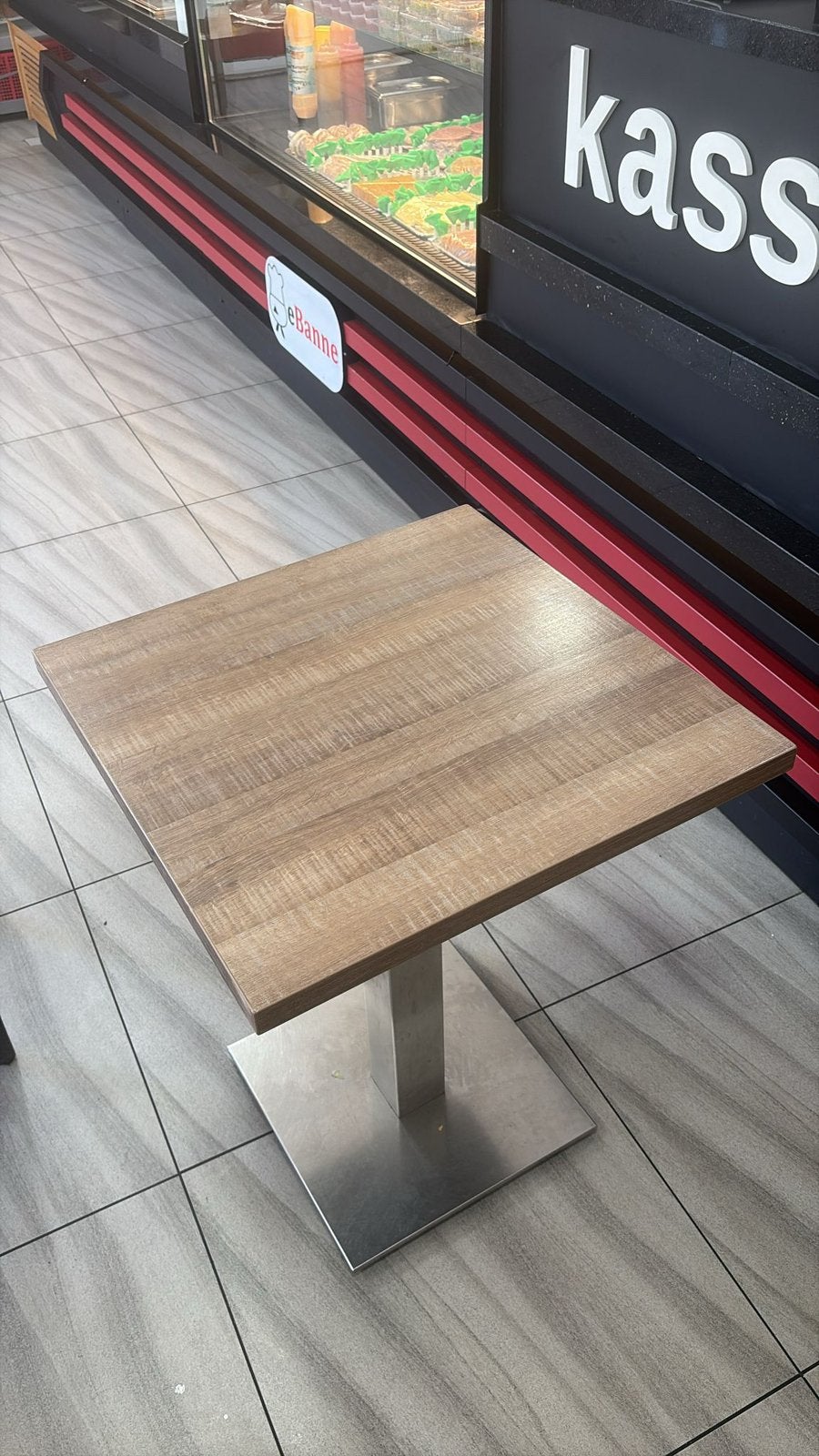 Horeca meubilair 5 x 2 persoons eettafel, 200 cm of meer, Zo goed als nieuw, Minder dan 50 cm, Rechthoekig