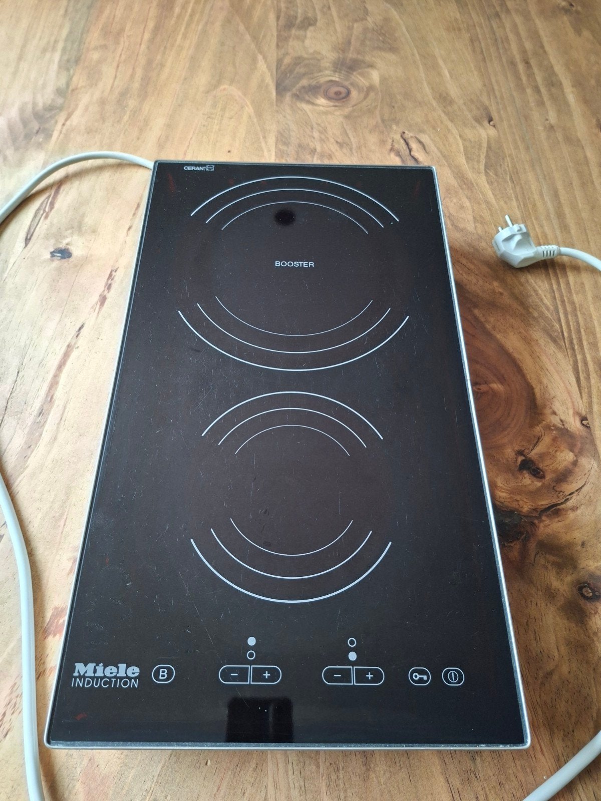 Miele inductieplaat km 418, Witgoed en Apparatuur, Kookplaten, Ophalen, 4 kookzones, Zo goed als nieuw, Inbouw