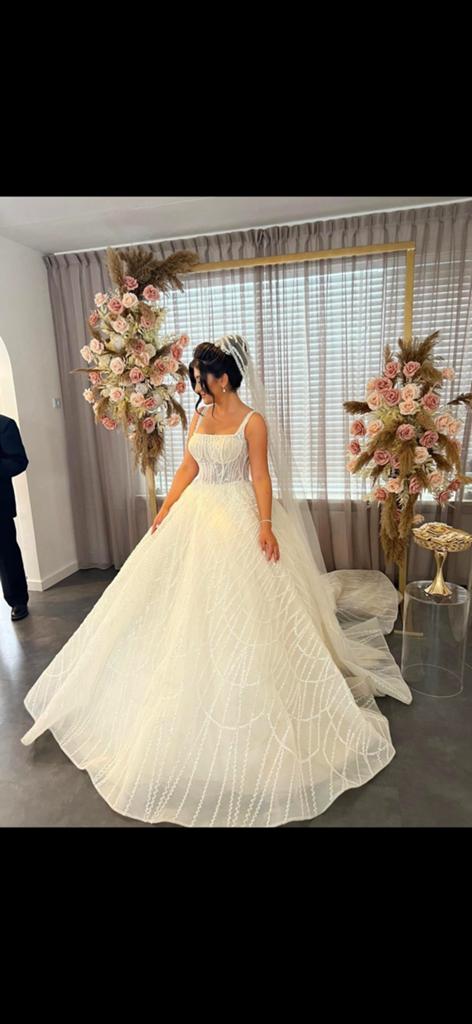 Sima Couture trouwjurk, Ophalen, Gedragen, Wit, Trouwjurk