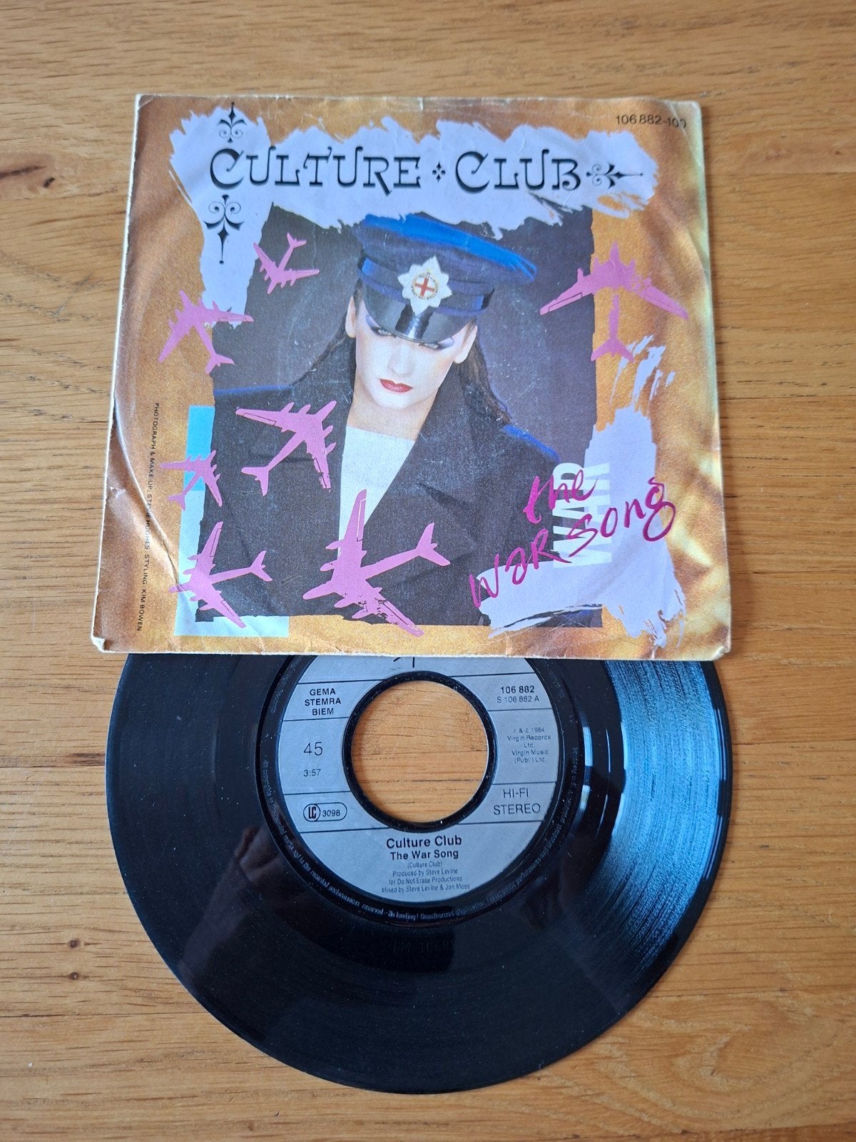 Culture Club - The War Song 7 inch vinyl single, Gebruikt, 7 inch, Ophalen of Verzenden, Pop