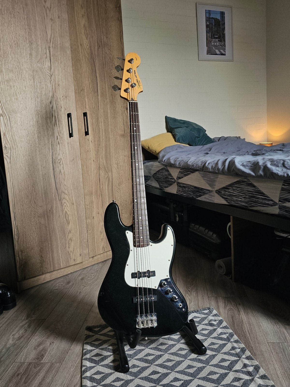 Squier Jazz Bass, Ophalen, Zo goed als nieuw, Elektrisch, 6-snarig